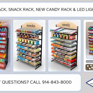 Gejoy 3 Tier Metal Candy Display Rack, 23.03 x 23.03 x 13.31 Inch, White