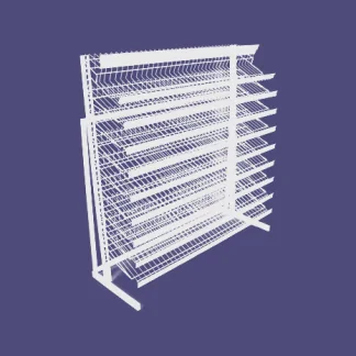 Candy/Gum Rack: Tan-3 FT, 8 Standard Shelves + 1 Split Top Shelf