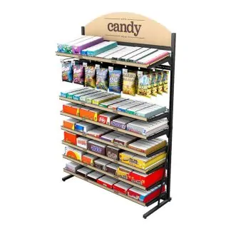 Candy Rack 2.0, 8 Shelves Positioned Straight or Angled