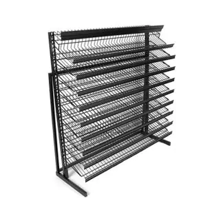 Candy/Gum Rack: Black-3 FT 8 Standard Shelves + 1 Split Top Shelf