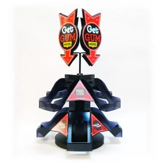 Gum Wheel Counter Unit on table or floorstand
